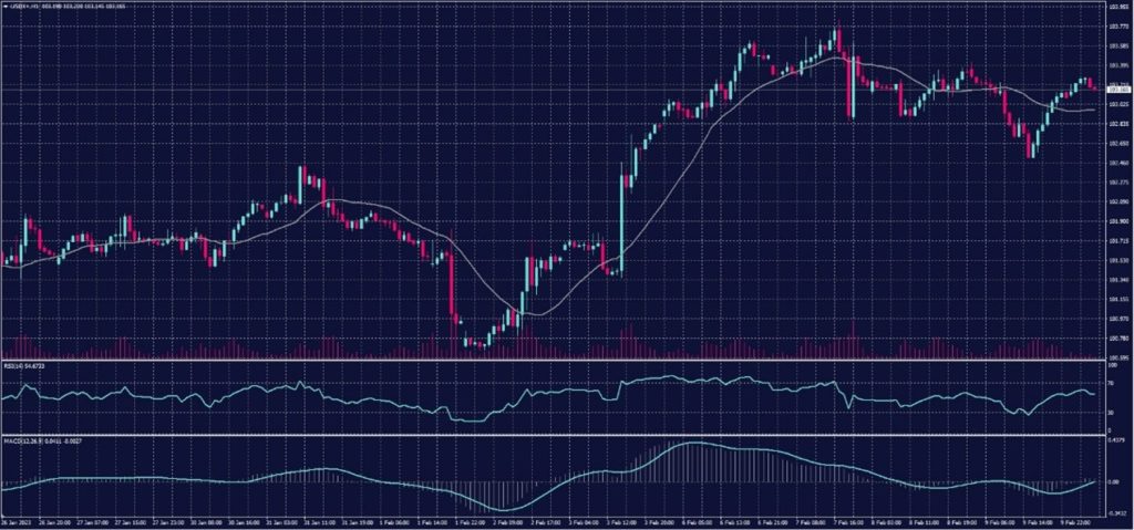 US Dollar Index chart on 10 February 2023